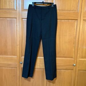 Chaps Ralph Lauren Wool Black White Pinstripe Dress Pants